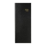 Agenda journalier Brepols Euros / Centimes Banquier Long 2 - année 2025 - 14,3 x 33 cm noir