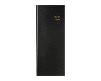Agenda journalier Brepols Euros / Centimes Banquier Long 2 - année 2026 - 14,3 x 33 cm noir