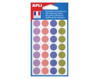 Pack of 140 coloured round labels Agipa 102149 assorted pastel colors, Ø 15 mm