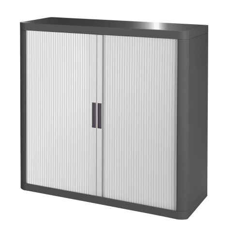 <div>Low cupboard H 104 x W 110 cm with Easy Office curtains, plastic body, metal structure</div>