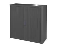 Armario de oficina poliestireno desmontable Easy Office Alt. 104 x An.110 cm Antracita Puerta persiana