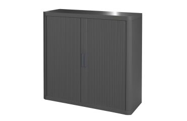 Armario de oficina poliestireno desmontable Easy Office Alt. 104 x An.110 cm Antracita Puerta persiana