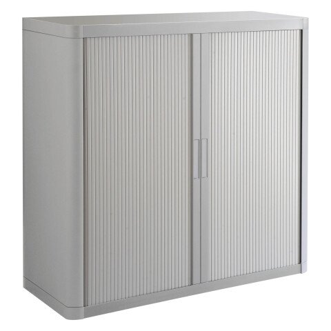 Armario de oficina poliestireno desmontable Easy Office Alt. 104 x An.110 cm Gris Puerta persiana Gris