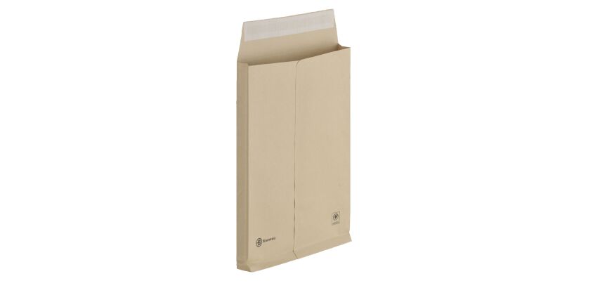 Bruneau - Pochette à soufflet 3 cm kraft brun 229 x 324 mm 120 g Bruneau sans fenêtre - Boîte de 50