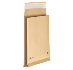 Bolsa con fuelle 5 cm kraft marrón reforzado 275 x 365 mm Bruneau 120 g sin ventana - Caja de 50