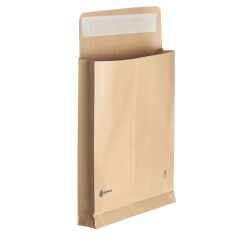 Bolsas kraft con fuelle de 5 cm 260 x 330 mm - Paquete de 50
