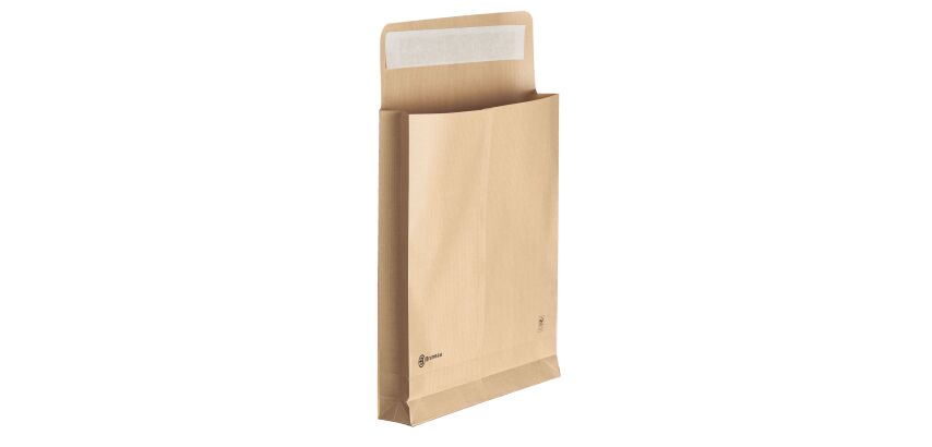 Pak van 50 enveloppen zonder venster 260 x 330 mm balg 5 cm