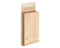 Bolsa con fuelle 5 cm kraft marrón reforzado 229 x 324 mm Bruneau 120 g sin ventana - Caja de 50