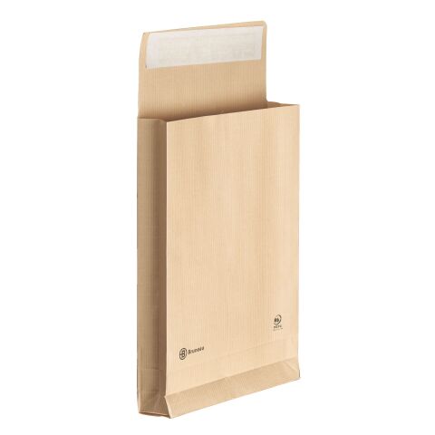 Bolsa con fuelle 5 cm kraft marrón reforzado 229 x 324 mm Bruneau 120 g sin ventana - Caja de 50