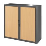 Armoire à rideaux démontable Easy Office 104 x 110 corps anthracite