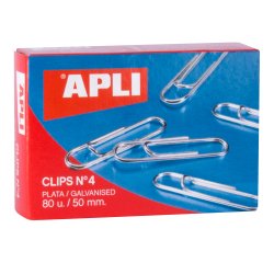 Clips Galvanizados nº4 50 mm Apli Caja de 80