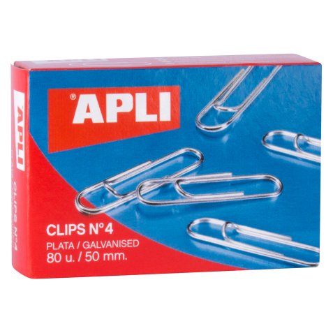 Clips Galvanizados nº4 50 mm Apli Caja de 80