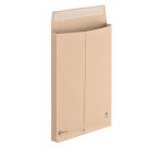 Pochette à soufflets 3 cm kraft brun armé 275 x 365 mm Bruneau 120 g sans fenêtre - Boîte de 50