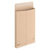 Pochette à soufflets 3 cm kraft brun armé 275 x 365 mm Bruneau 120 g sans fenêtre - Boîte de 50