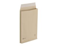 Pochette à soufflets 3 cm kraft brun armé 229 x 324 mm Bruneau 120 g sans fenêtre - Boîte de 200
