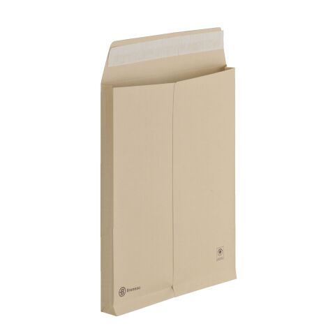 Bolsa con fuelle 3 cm kraft marrón reforzado 260 x 330 mm Bruneau 120 g sin ventana - Caja de 200
