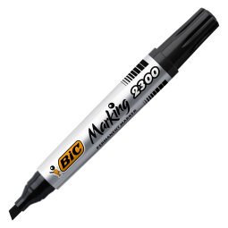 Permanente marker Bic 2300 met schuine punt van 3,1 tot 5,3 mm
