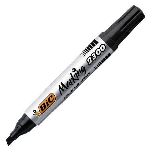 Rotulador permanente Bic Marking 2300 punta biselada Negro