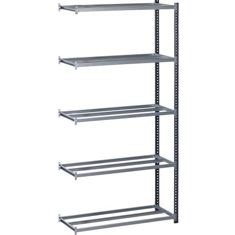 Estantería industrial Pro modelo adicional alto 250 cm ancho 125 cm x fondo 40 cm gris