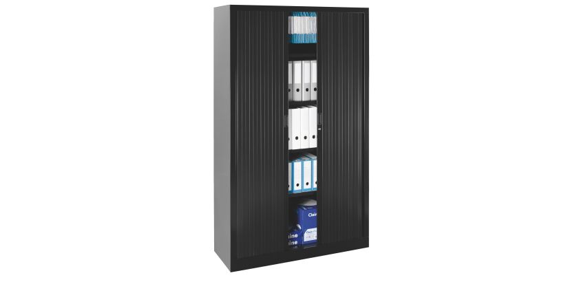 Armoire à rideaux monobloc Généric corps métal - L 120 x H 198 x P 43 cm - NF-OEC et GS
