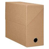 Boîte de classement carton Oxford dos 12 cm havane
