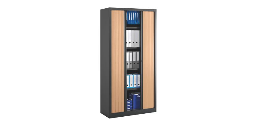 Armoires à rideaux Eco-conçue Décor Monobloc H 198 x L 100