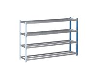 Rayonnage professionnel à tablettes métal simple suivant H 100 x L150