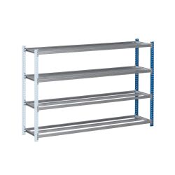 Rayonnage professionnel à tablettes métal simple suivant H 100 x L150