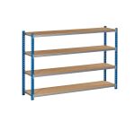 Rayonnage professionnel à tablettes métal simple départ H100 x L 103