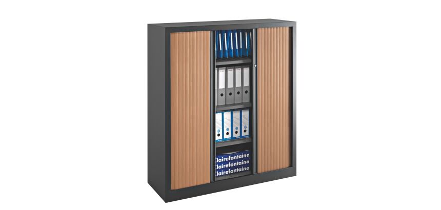 Armoires à rideaux Eco-conçue Décor Monobloc H 136 x L 120