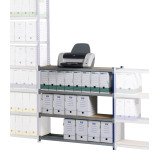 Rayonnage professionnel à tablettes métal simple suivant H 100 x L100