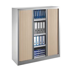 Armoires à rideaux monobloc H 136 x L 120 cm corps aluminium