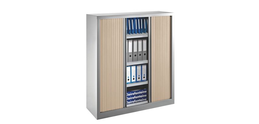 Armoires à rideaux monobloc H 136 x L 120 cm corps aluminium