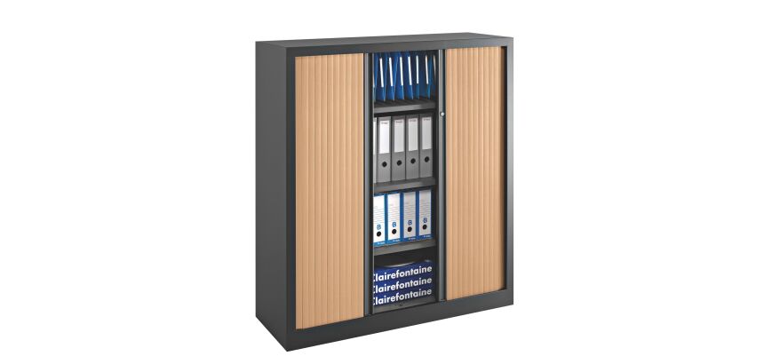 Armoires à rideaux Eco-conçue Décor Monobloc H 136 x L 120