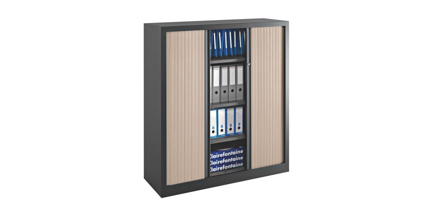 Armoires à rideaux Eco-conçue Décor Monobloc H 136 x L 120