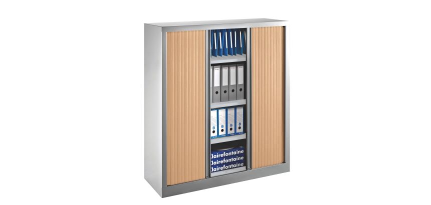 Armoires à rideaux monobloc H 136 x L 120 cm corps aluminium