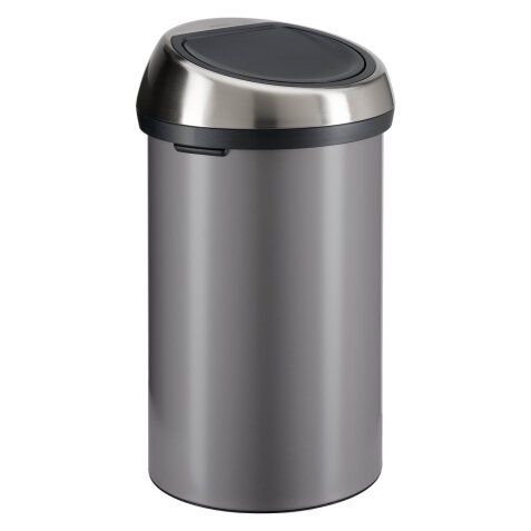 Poubelle 60 litres Brabantia Touch Bin ronde, inox