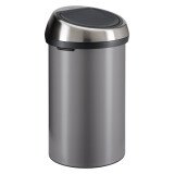 Poubelle 60 litres Brabantia Touch Bin ronde, inox