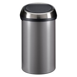 Poubelle 60 litres Brabantia Touch Bin ronde, inox