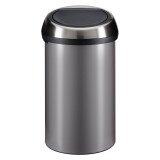 Poubelle 60 litres Brabantia Touch Bin ronde, inox