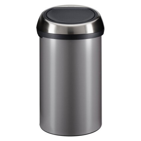 Poubelle 60 litres Brabantia Touch Bin ronde, inox