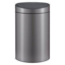 Mülleimer 40 l Brabantia Touch bin oval Inox Platinum