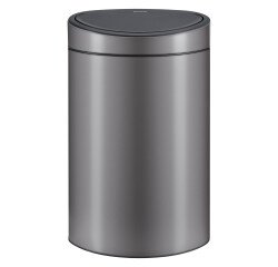 Papelera ovala 40 litros Brabantia Touch Bin inox platinium