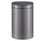 Poubelle 40 litres Brabantia Touch Bin ovale inox platinium