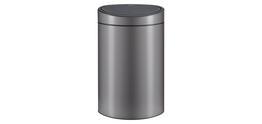 Poubelle 40 litres Brabantia Touch Bin ovale inox platinium