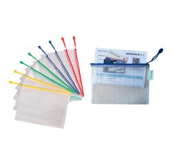 Bolsas de documentos Tarifold A6 reforzados con cremallera Tarifold Colores surtidos Paquete de 8 Bolsas