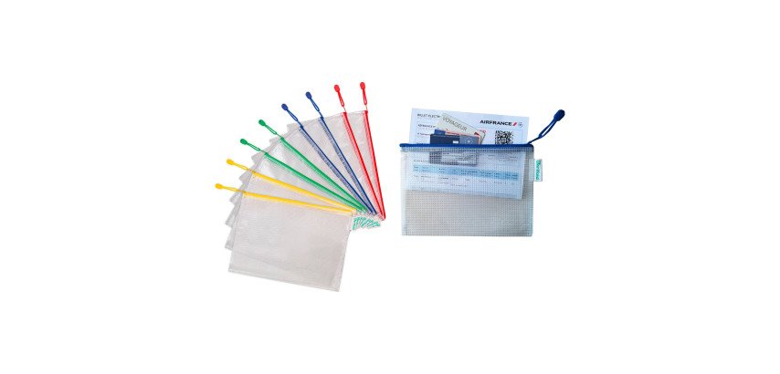 Hülle mit Reißverschluss A6 waagerecht Tarifold - Pack von 8