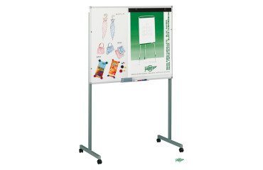 Pizarra magnética blanca móvíl 122 x 150 cm