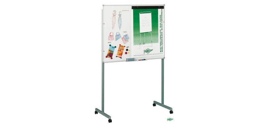 Pizarra magnética blanca móvíl 122 x 150 cm