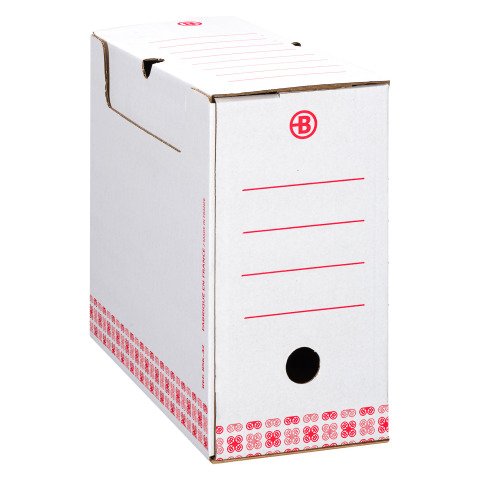 Caja de archivo definitivo Bruneau Cartón Blanco A4 Lomo 12 cm